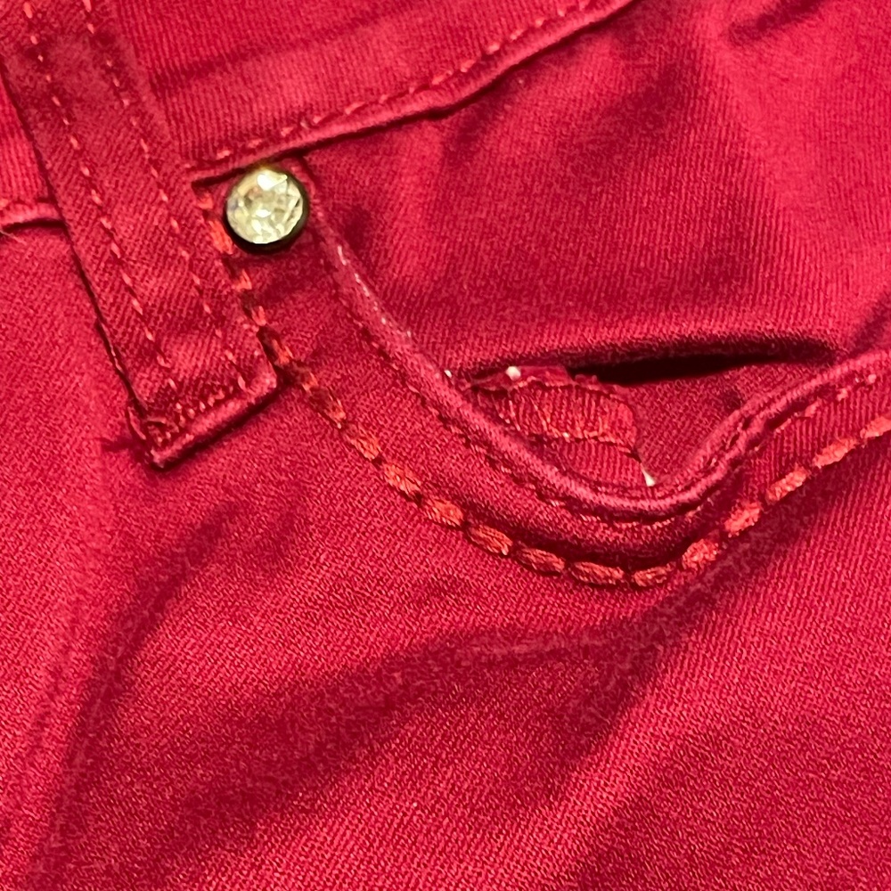 Blue Faith Red Skinny Stretch Jeans Size 10 - Picture 3 of 12